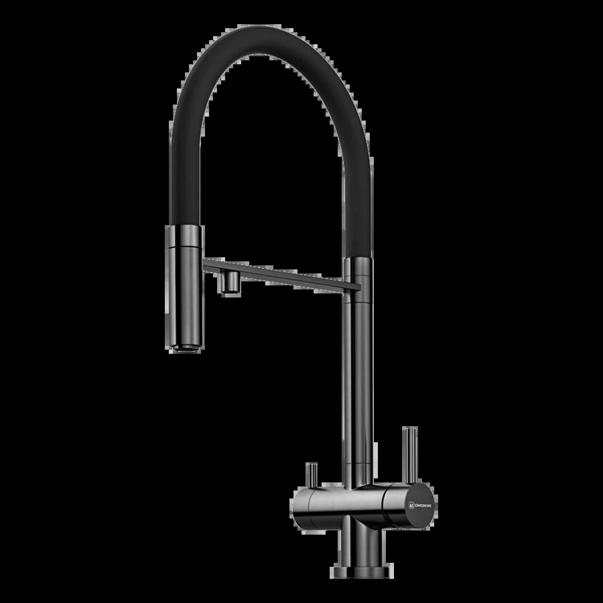 Смеситель с фильтром OMOIKIRI Вороненая сталь Kanto-PVD-GM