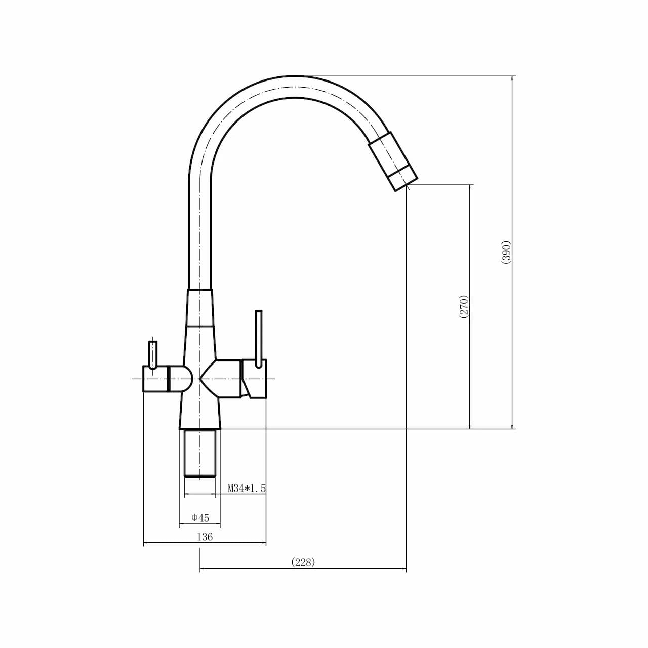 Смеситель с фильтром FASHUN A4362-7