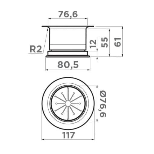 Сменная горловина для измельчителя OMOIKIRI Античная латунь NA-04-AB022