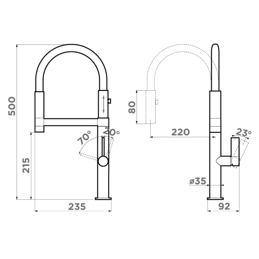Смеситель OMOIKIRI Черный Osaka BN-BL