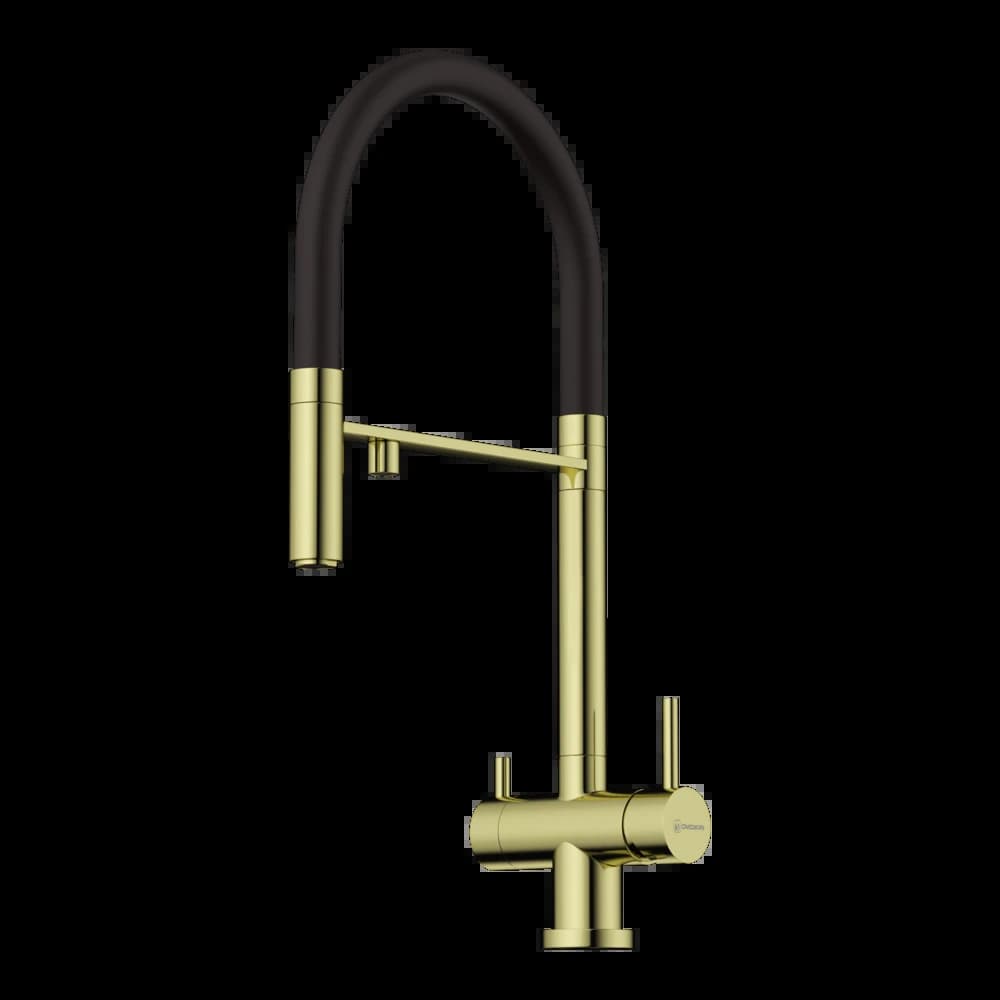 Смеситель с фильтром OMOIKIRI Светлое золото Kanto-PVD-LG