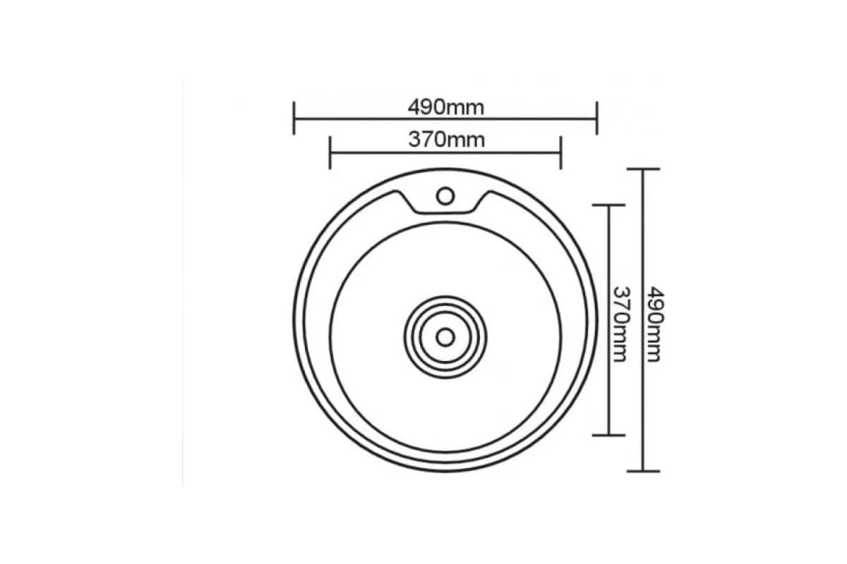 Мойка КИТАЙ Нержавеющая сталь SinkLight D 49