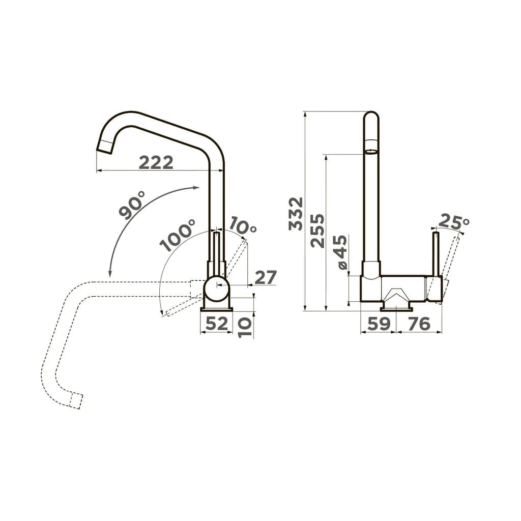 Смеситель OMOIKIRI Хром Mori