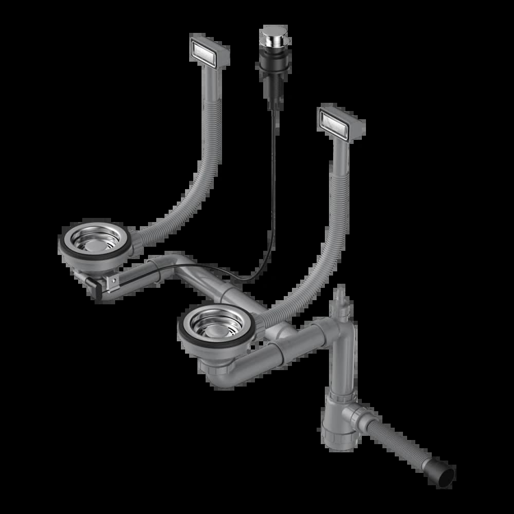 Арматура для двухчашевых моек OMOIKIRI Нержавеющая сталь WK-2-IN-A