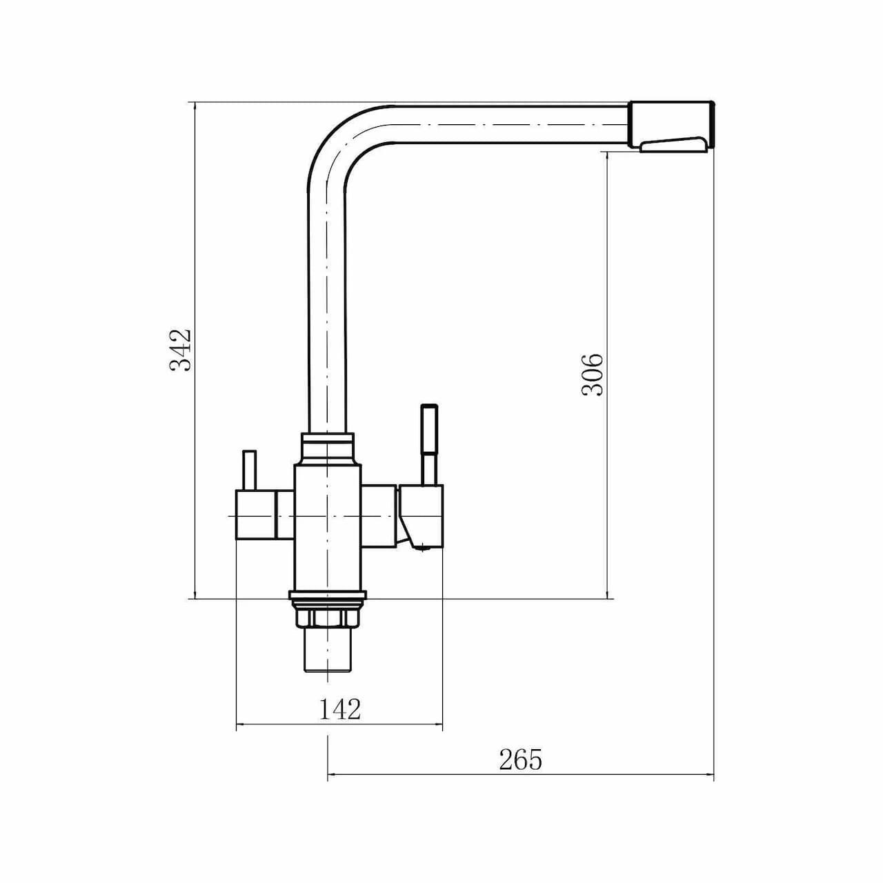 Смеситель с фильтром FASHUN Нержавеющая сталь A54309