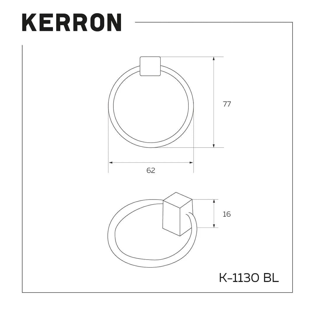 Ручка мебельная KERRON Черный матовый K-1130 BL