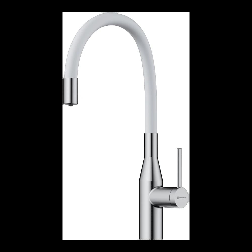 Смеситель OMOIKIRI Нержавеющая сталь + белый YATOMI 2 PLUS BN-WH