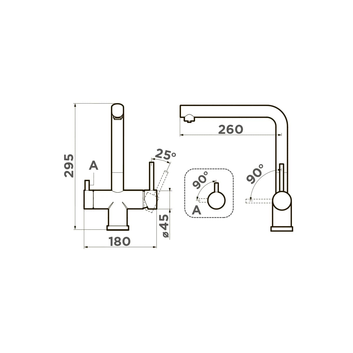 Смеситель OMOIKIRI Нержавеющая сталь Takamatsu