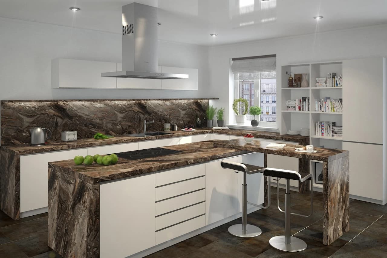 Стеновая панель 4 мм КЕДР Мрамор Бергамо темный 1500х600х4 мм 7032/Q