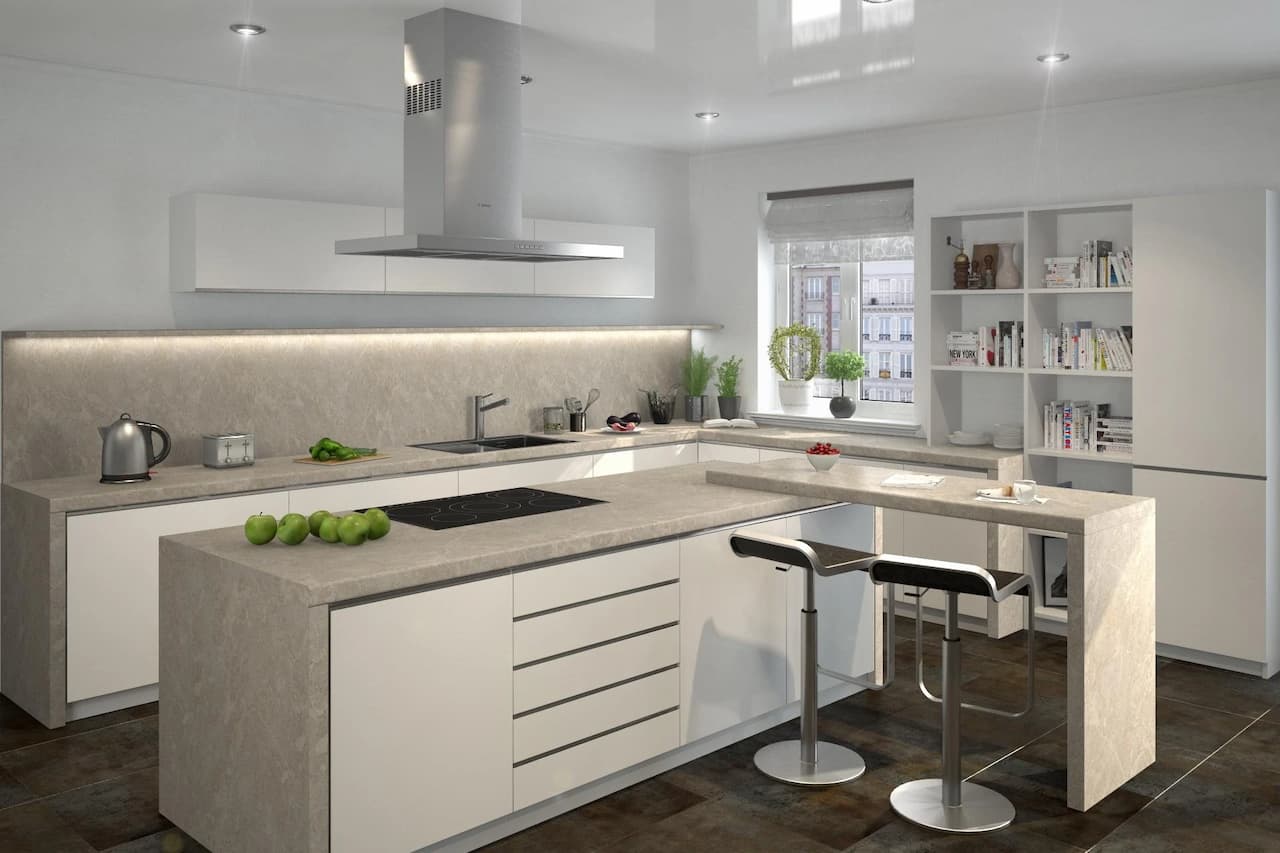 Столешница влагостойкая 38 мм КЕДР Королевский опал светлый 3050х600х38*1U 3062/Q