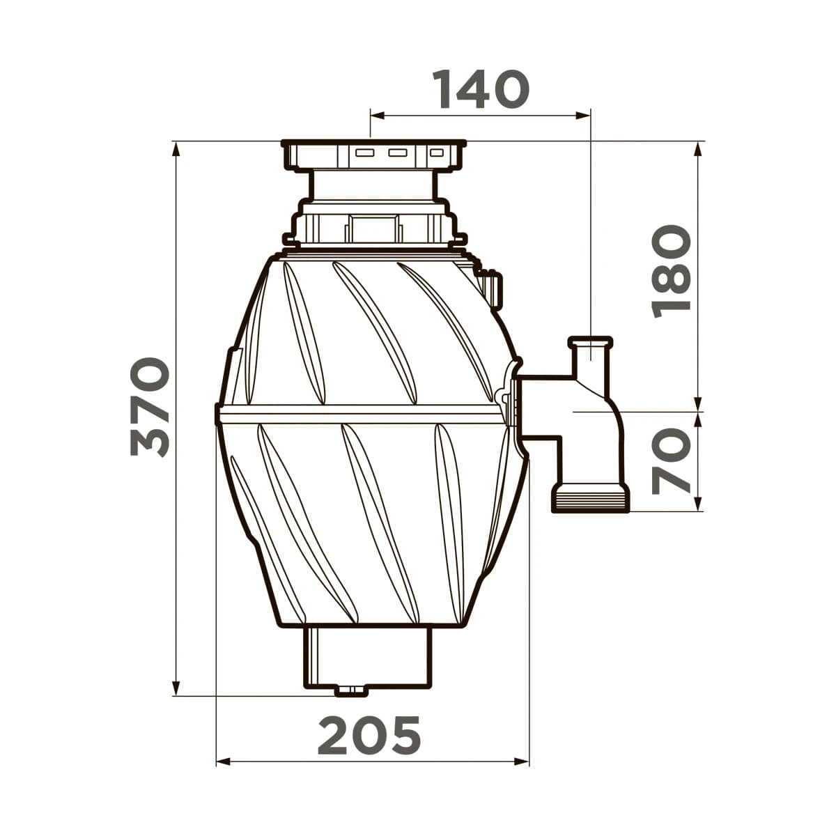 Измельчитель отходов OMOIKIRI Оранжевый Nagare 500