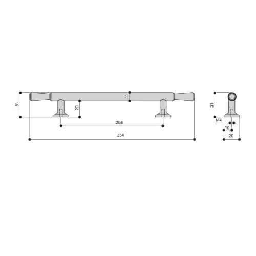 Ручка скоба MAKMART Золото шлифованное M8253.256.BB