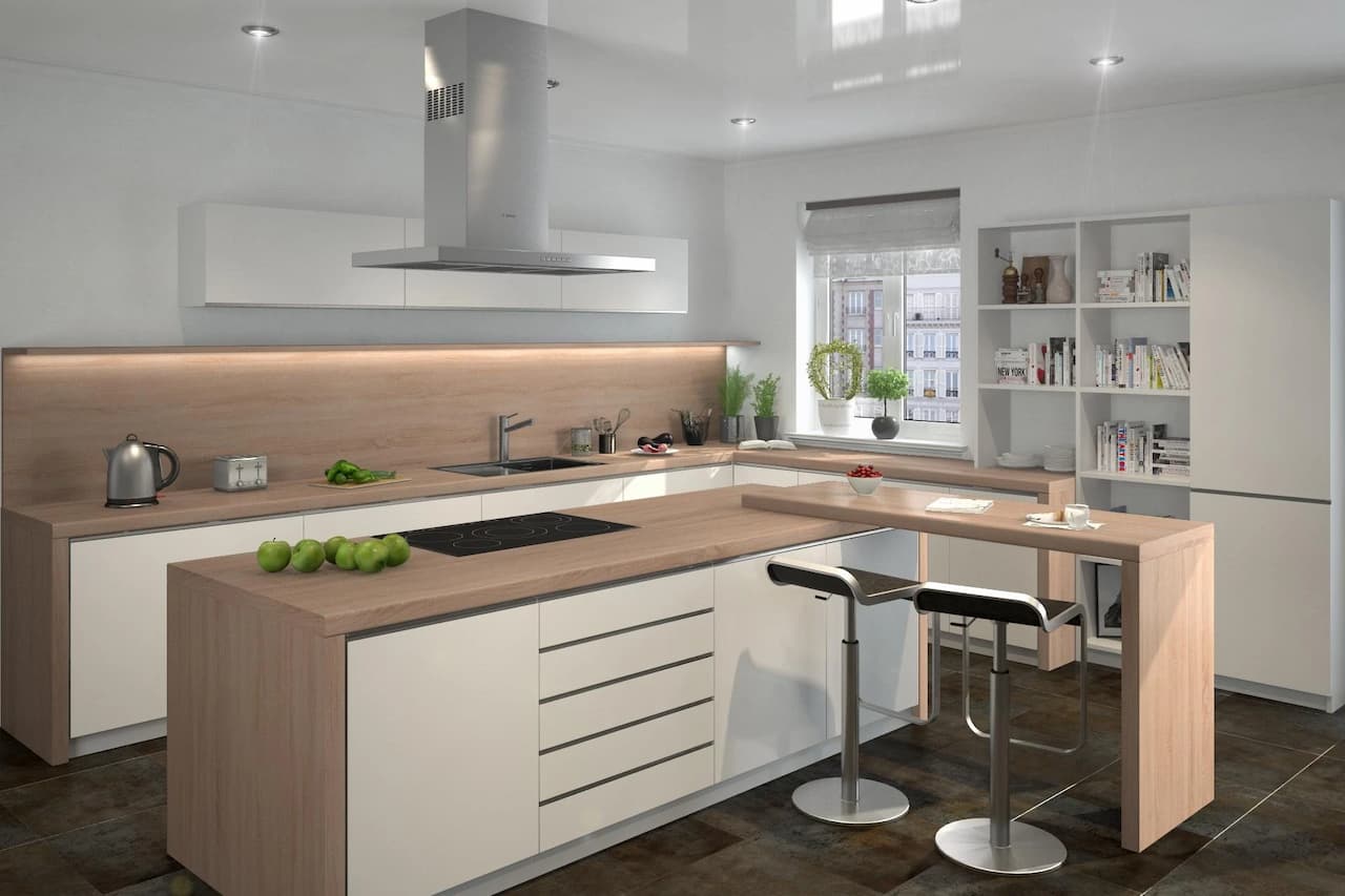 Столешница влагостойкая 38 мм КЕДР Дуб сонома 1500х1200х38*2U 3230/S