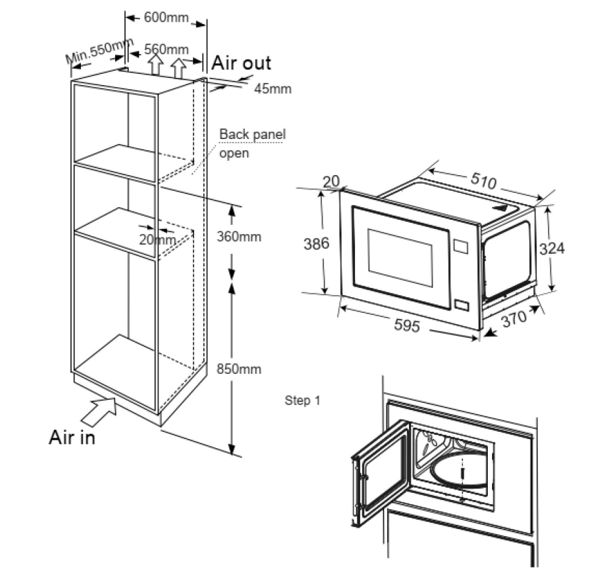 Микроволновая печь MEFERI Черный MMO6028BK COMFORT PLUS