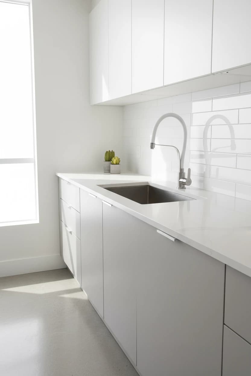 Смеситель с выдвижным изливом FASHUN Белый A54012-8