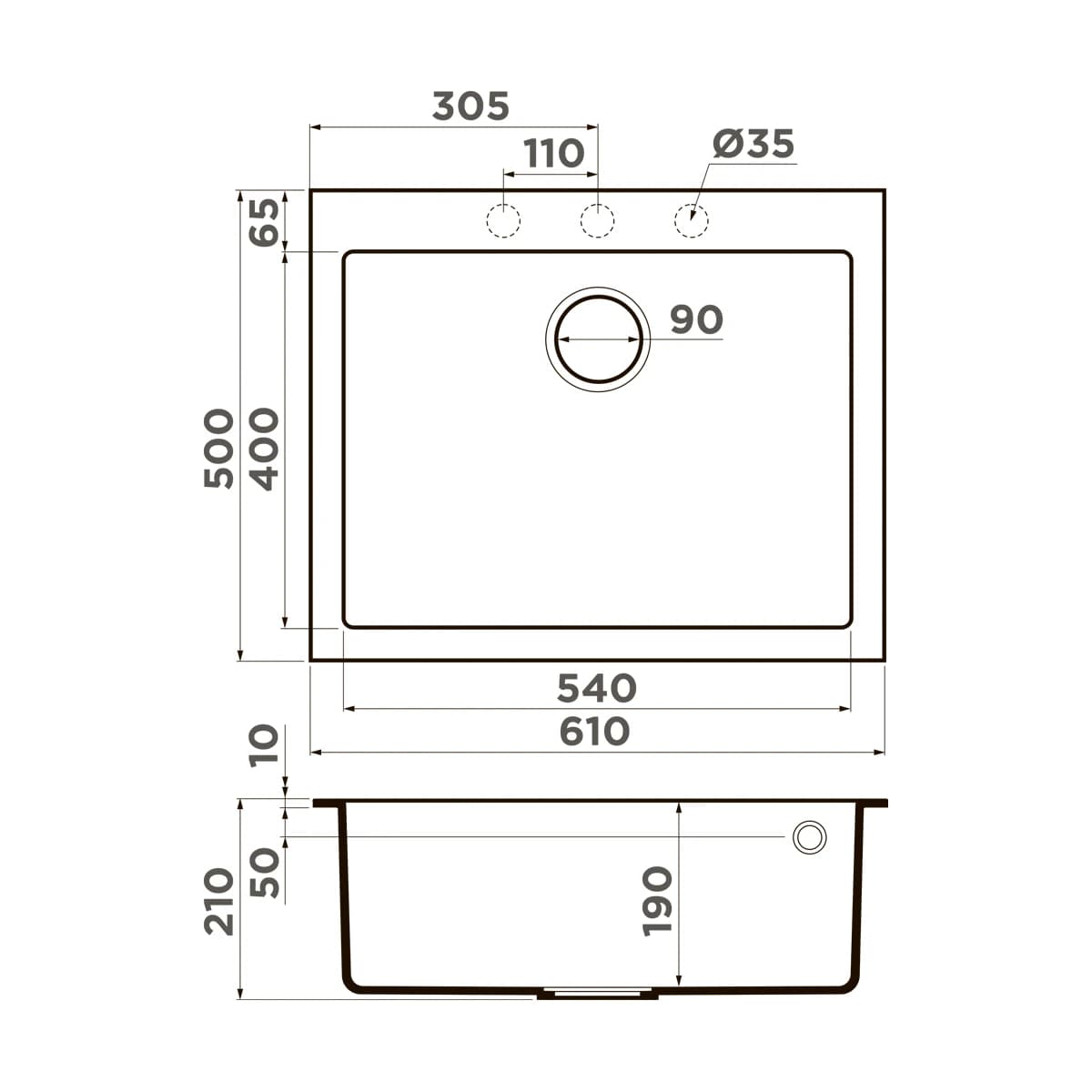 Мойка OMOIKIRI Белый Bosen 61A-WH