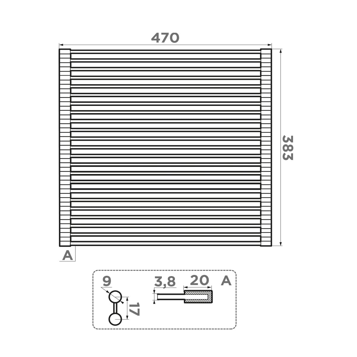 Ролл-мат OMOIKIRI Нержавеющая сталь ROLL-03-IN