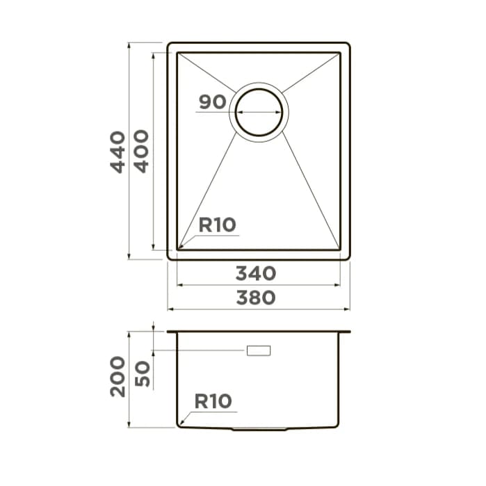 Мойка OMOIKIRI Светлое золото Taki 38-U/IF-LG