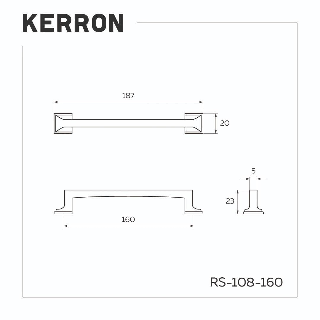 Ручка скоба KERRON Золото матовое RS-108-160 BSG