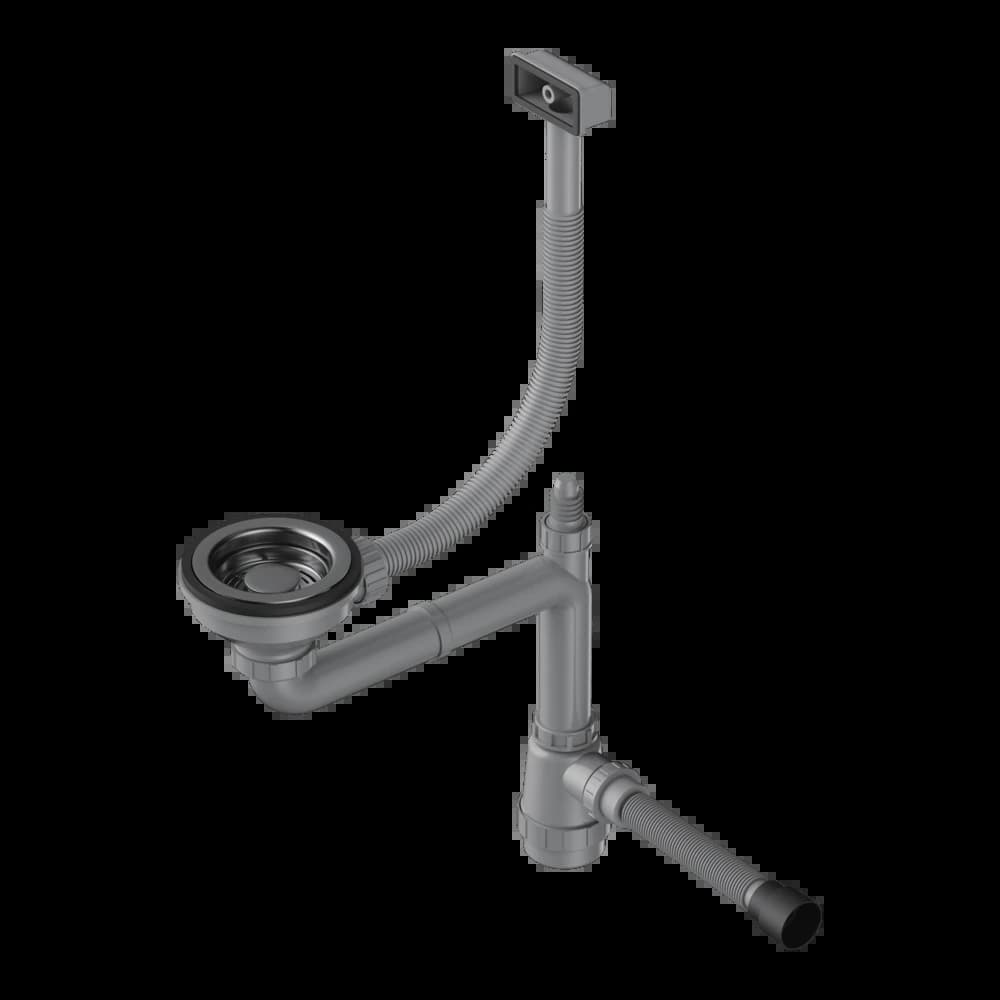 Арматура для одночашевых моек OMOIKIRI Вороненая сталь WK-1-S-GM