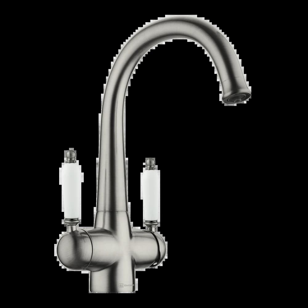 Смеситель OMOIKIRI Серебро Okinawa-2-SI