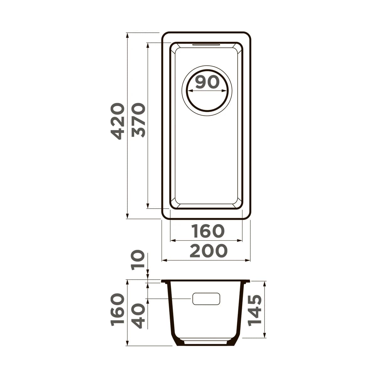 Мойка OMOIKIRI Ваниль Kata 20-U-BE