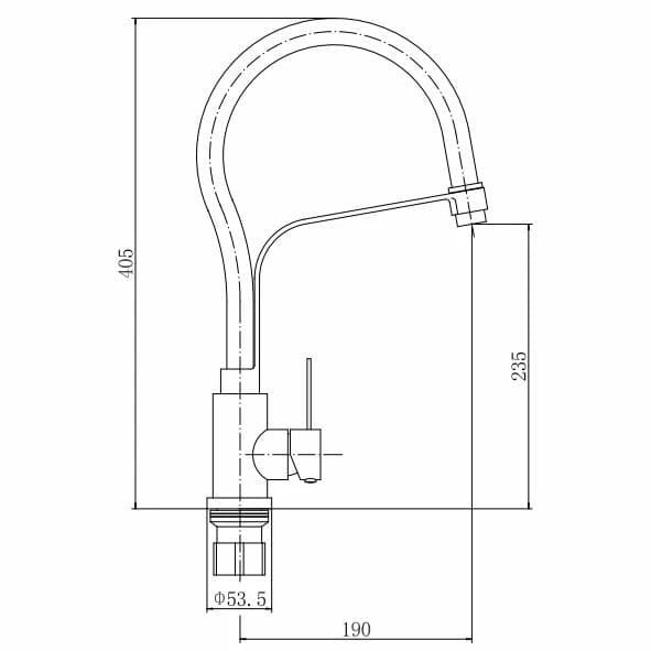 Смеситель с выдвижным изливом FASHUN Белый A54012-8