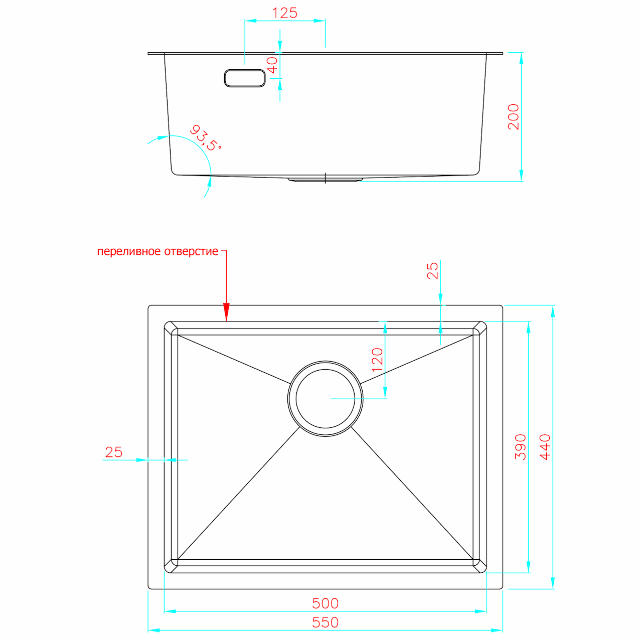 Мойка FASHUN Нержавеющая сталь 160M комплект AS5544