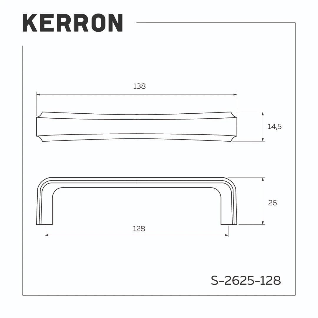 Ручка скоба KERRON Хром S-2625-128