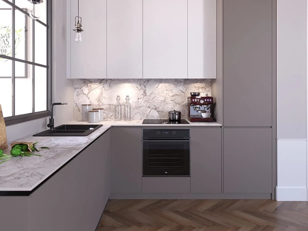 Столешница влагостойкая 38 мм КЕДР Мраморная фреска 1500х600х38*1U 8237/Pt