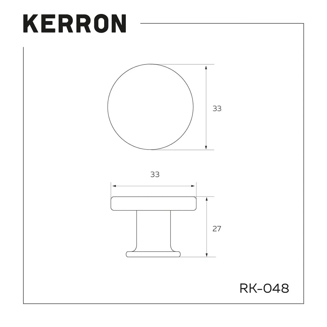 Ручка кнопка KERRON Античная медь RK-048 CA