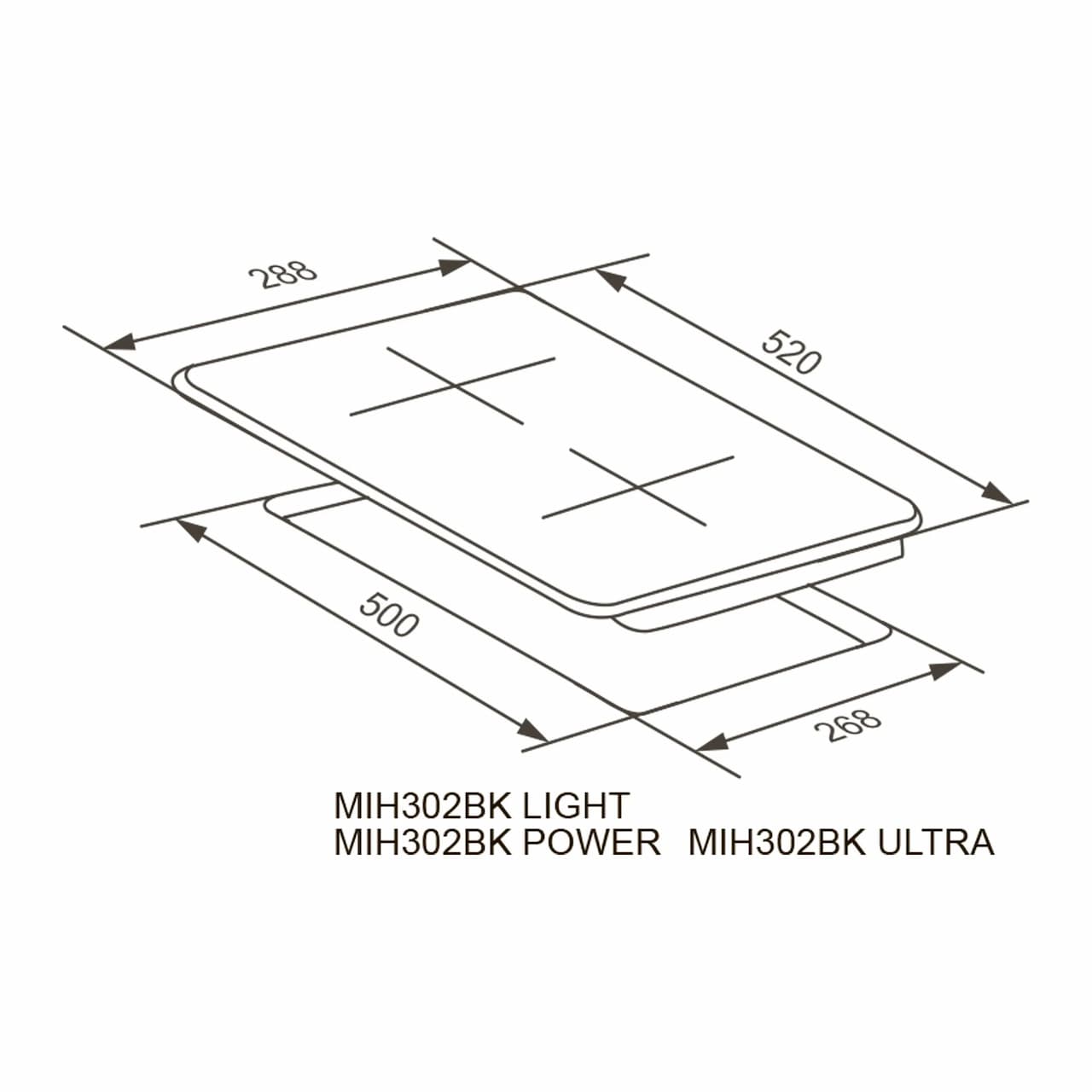 Варочная панель MEFERI Черный MIH302BK ULTRA