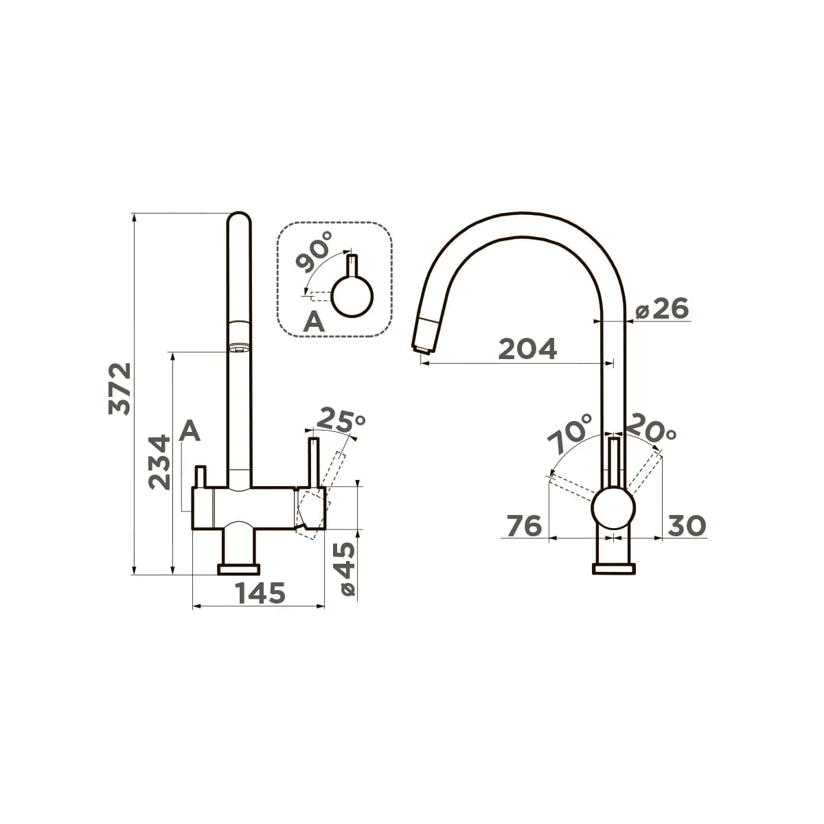 Смеситель OMOIKIRI Светлое золото Yamada-LG