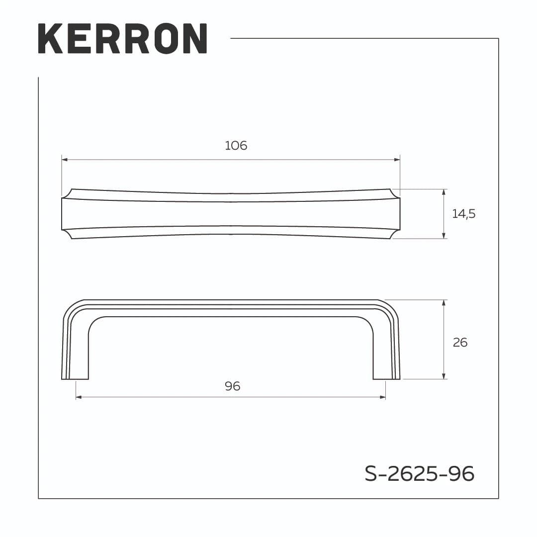 Ручка скоба KERRON Хром S-2625-96