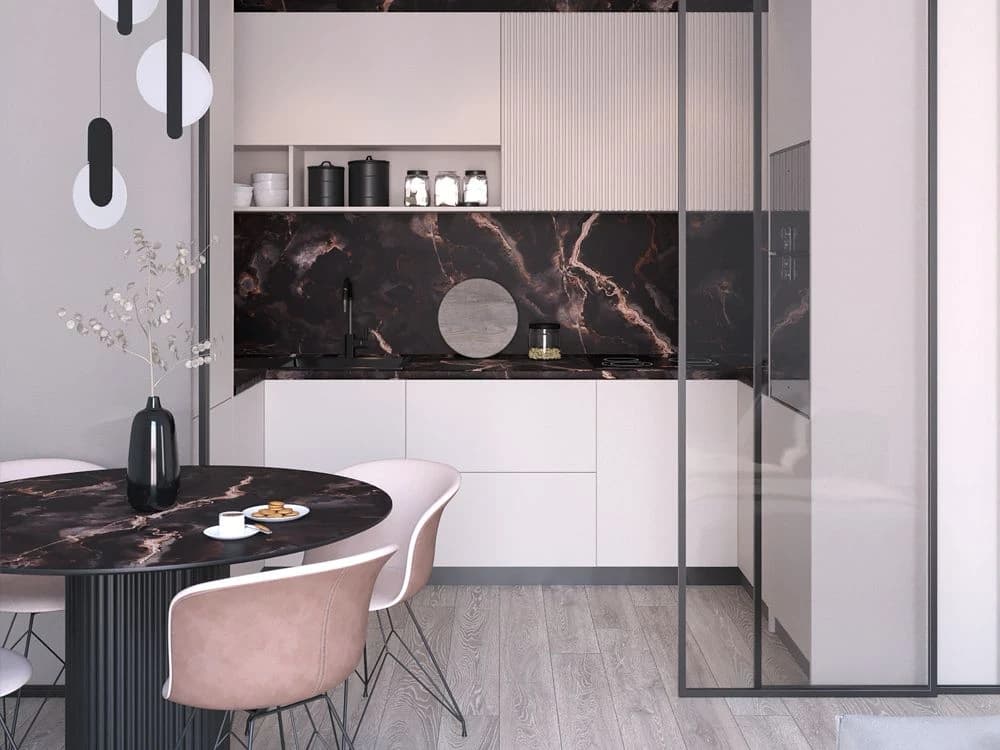 Столешница влагостойкая 38 мм КЕДР Персидский чёрный 1500х600х38*1U 8219/Pt