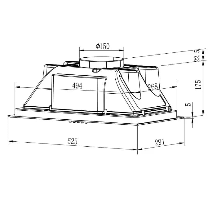 Вытяжка кухонная EVELUX Белый Margit 60 W