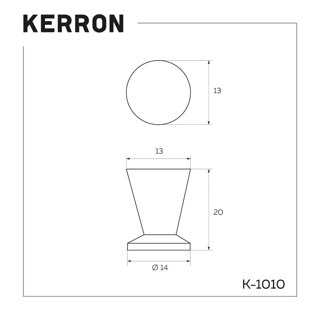 Ручка кнопка KERRON Хром матовый K-1010 SC