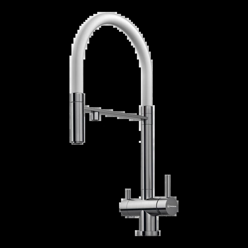 Смеситель с фильтром OMOIKIRI Нержавеющая сталь Kanto-BN-WH