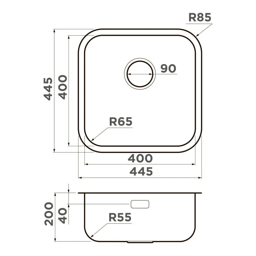Мойка OMOIKIRI Нержавеющая сталь Omi 44-U/IF-IN (УЦЕНКА)
