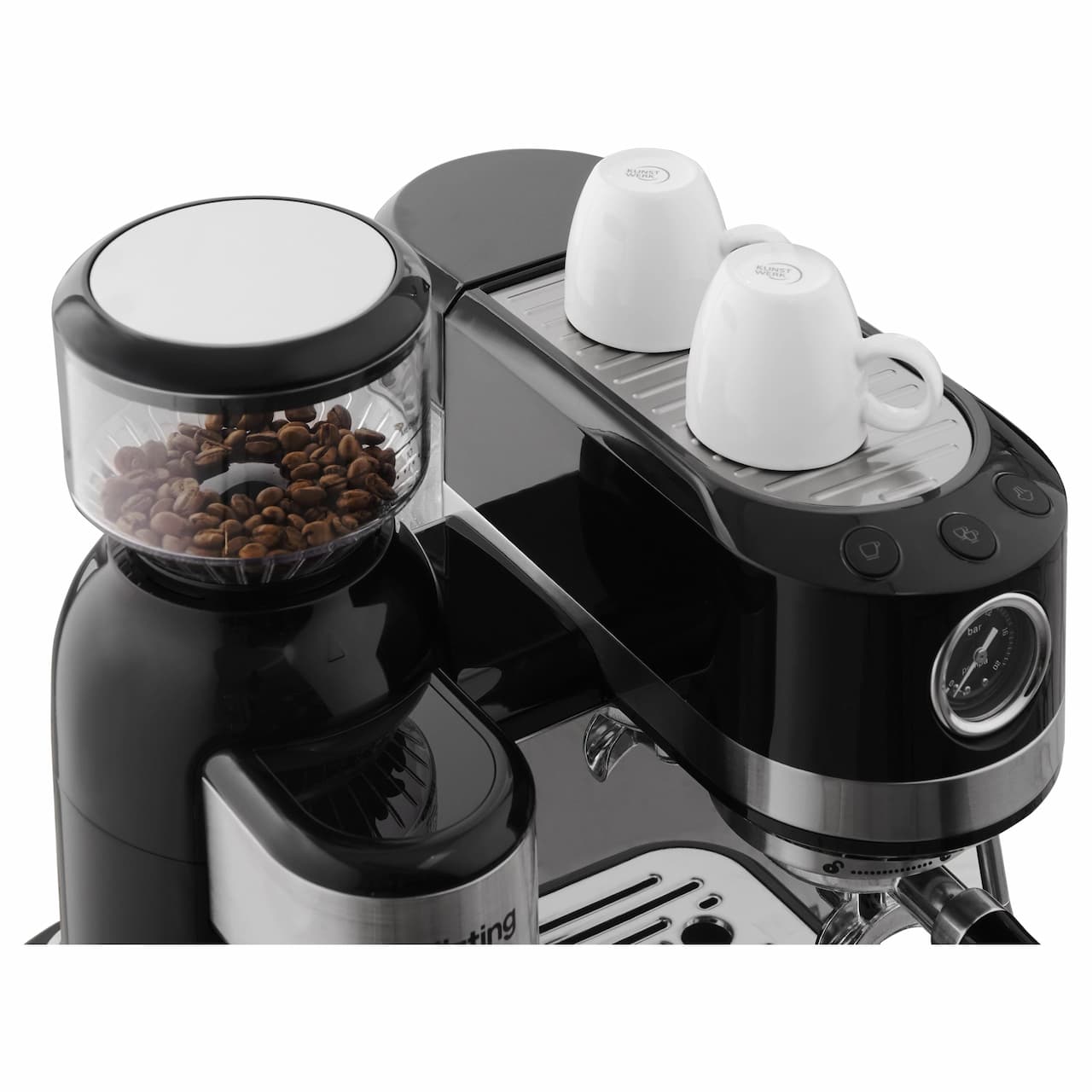 Кофемашина-эспрессо со встроенной кофемолкой KORTING Черный KCM 1015 N Ottimo