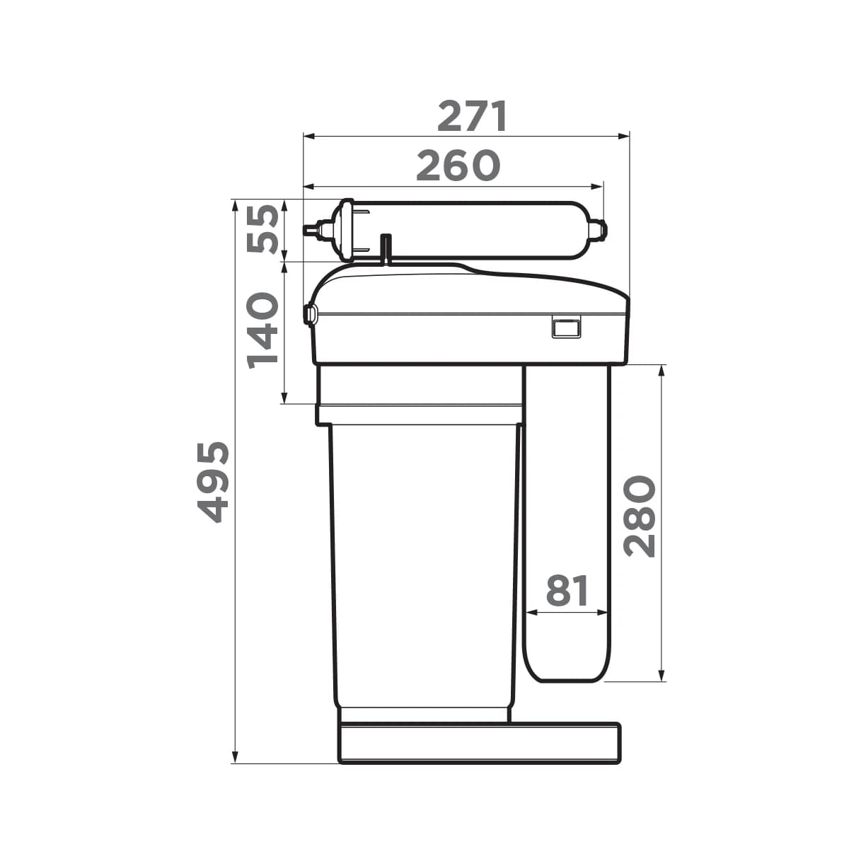 Водоочиститель OMOIKIRI Белый Pure Drop 2.1.4S