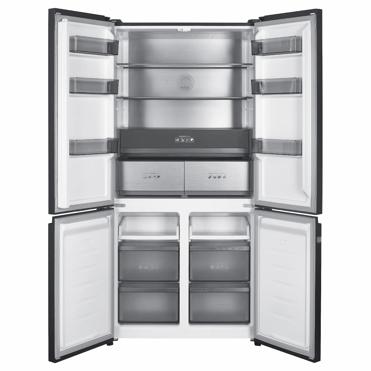 Холодильник Side-by-side KORTING Черное стекло KNFM 94899 GN