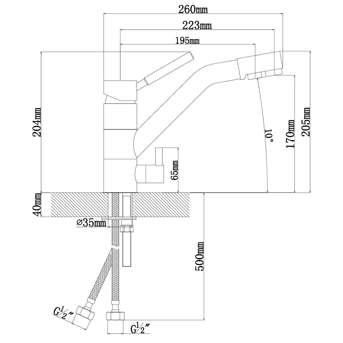 Смеситель с фильтром TOPZERO Хром WIX 301 CR