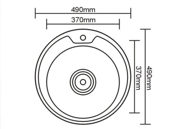 Мойка КИТАЙ Нержавеющая сталь SinkLight D 49 0,6