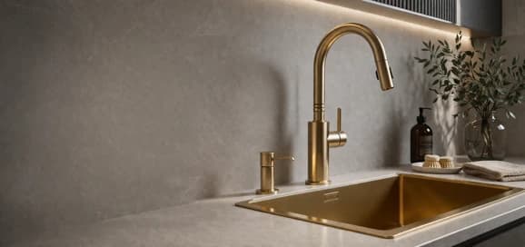 Комплекты сантехники под золото