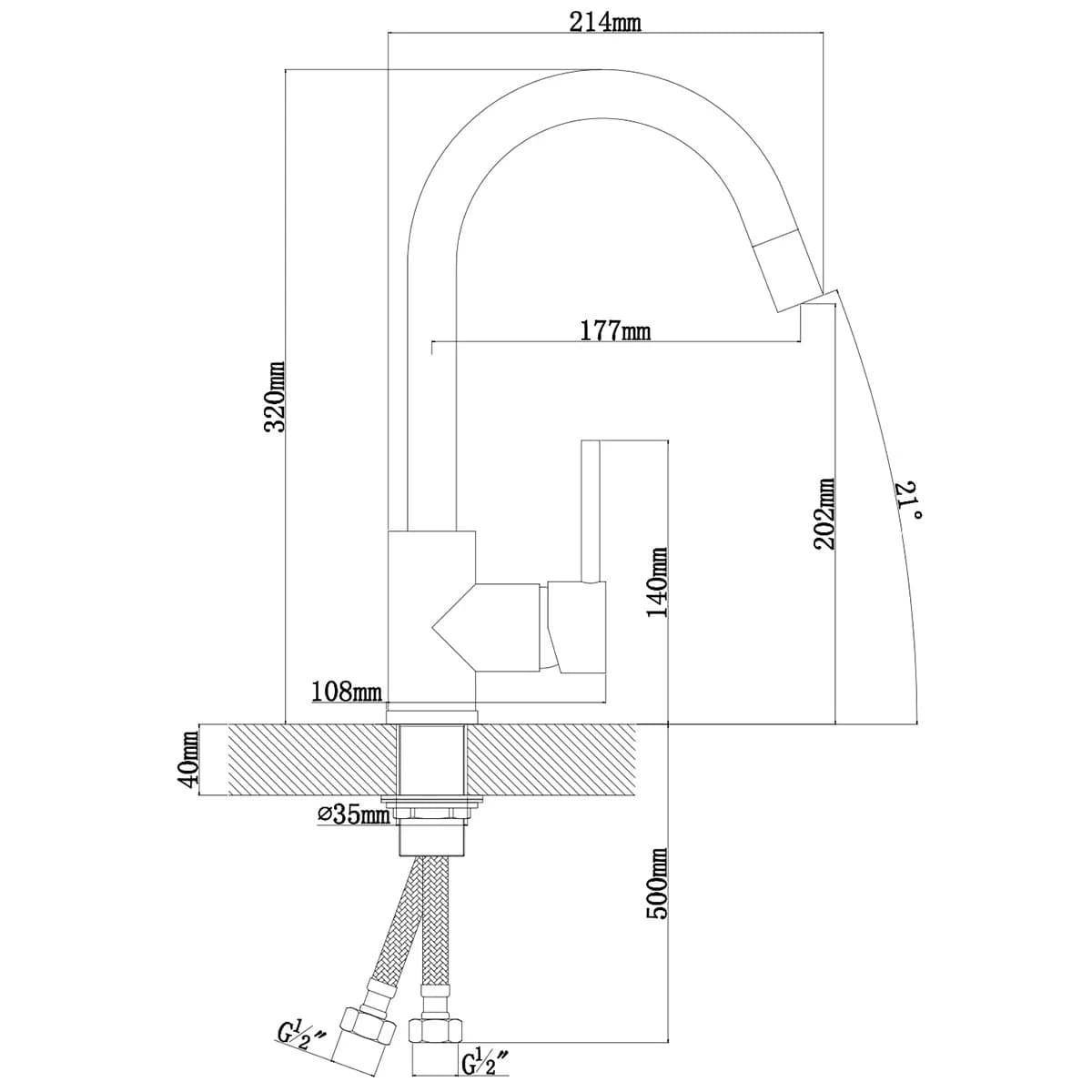 Смеситель TOPZERO Хром WIX 203 CR