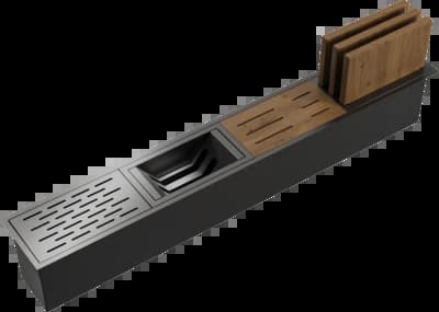 Встраиваемая сушка для посуды OMOIKIRI Вороненая сталь DRY-01-GM