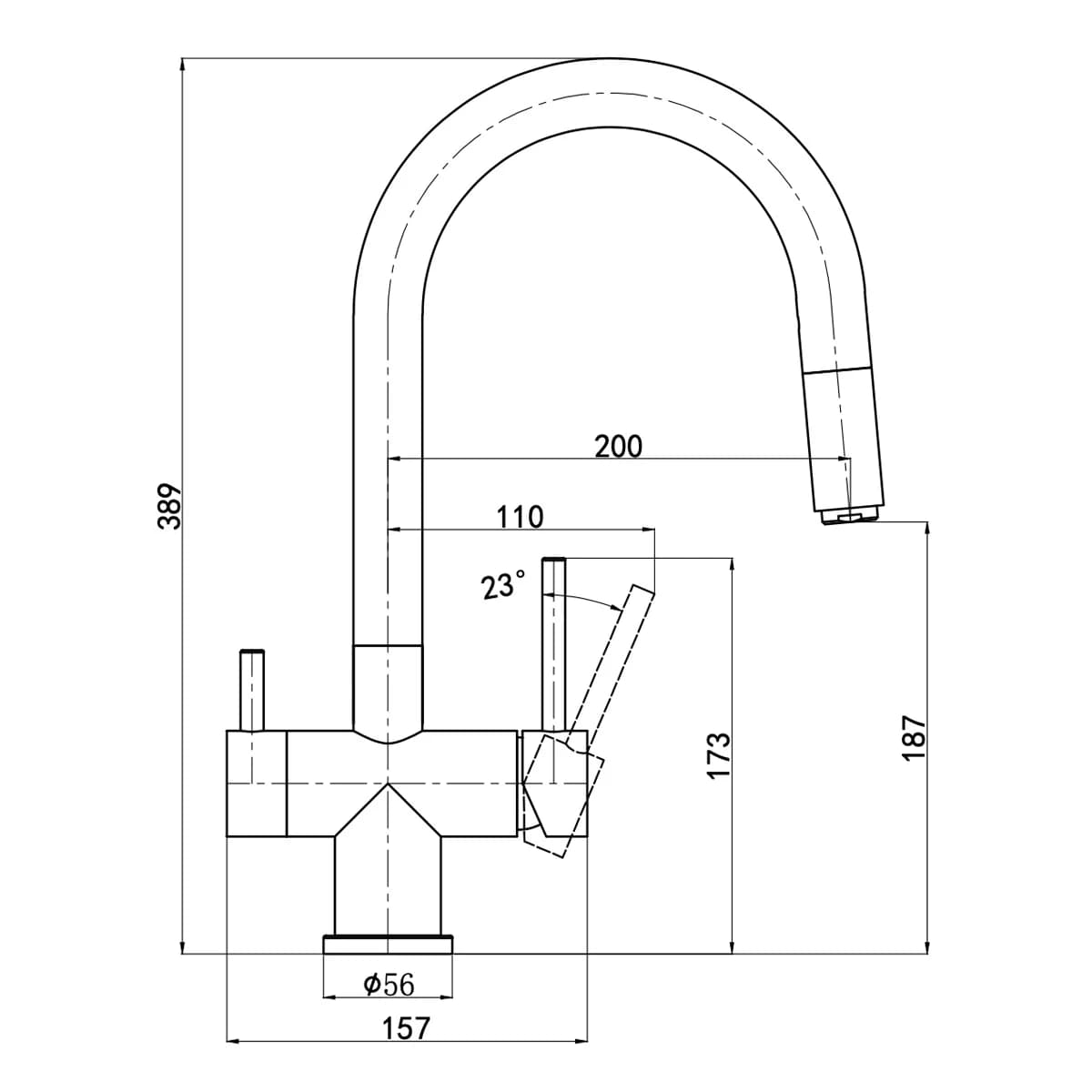 Смеситель с фильтром TOPZERO Нержавеющая сталь TPZ 304 INOX