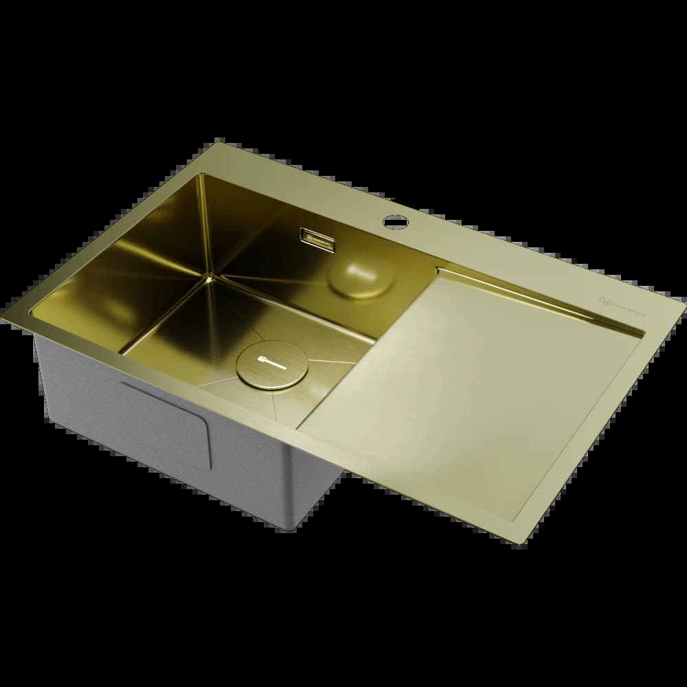 Мойка OMOIKIRI Светлое золото Akisame 78-LG-L