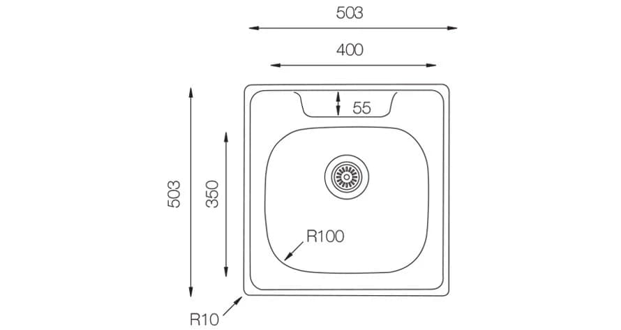 Мойка TOPZERO Нержавеющая сталь COP503.503.GT8K